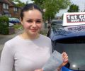 Giorgia with Driving test pass certificate